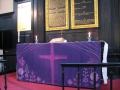 Purpura krāsa simbolizē Kristus ciešanu laiku