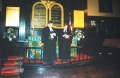 Valsts svētku dievkalpojums 2001. g. Dr. A. Abakuks un draudzes māc. J. Jēruma-Grīnberga