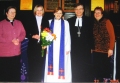 Lindas Nimrodas iesvētības. No kreisās: māc. Jāna Jēruma-Grīnberga, Linda Nimroda, māc. Elīza Zikmane, prāv. Dr. Andria Abakuks un draudzes priekšniece Rūta Abakuka